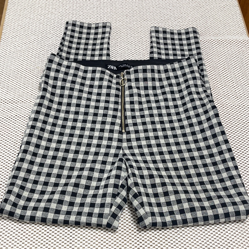 Zara Checked Ankle Leggings - Sz M